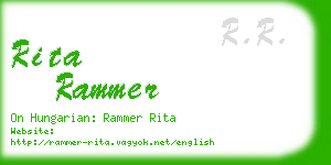 rita rammer business card